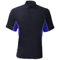 Marineblau-Königsblau-Weiß - Front - Gamegear Track Herren Piqué Polo-Shirt, Kurzarm, Einsätze in Kontrastfarbe