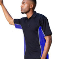 Marineblau-Königsblau-Weiß - Side - Gamegear Track Herren Piqué Polo-Shirt, Kurzarm, Einsätze in Kontrastfarbe