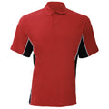 Rot-Schwarz-Weiß - Front - Gamegear Track Herren Piqué Polo-Shirt, Kurzarm, Einsätze in Kontrastfarbe