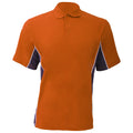 Orange-Anthrazit-Weiß - Front - Gamegear Track Herren Piqué Polo-Shirt, Kurzarm, Einsätze in Kontrastfarbe