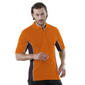 Orange-Anthrazit-Weiß - Back - Gamegear Track Herren Piqué Polo-Shirt, Kurzarm, Einsätze in Kontrastfarbe