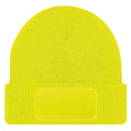 Fluoreszierendes Gelb - Back - Beechfield Unisex Thinsulate-Strickmütze zum Bedrucken, für Erwachsene