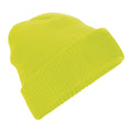 Fluoreszierendes Gelb - Front - Beechfield Unisex Thinsulate-Strickmütze zum Bedrucken, für Erwachsene