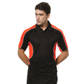 Schwarz-Rot - Back - Gamegear Cooltex Active Herren Polo-Shirt, Kurzarm