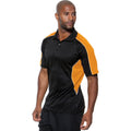 Schwarz-Orange - Back - Gamegear Cooltex Active Herren Polo-Shirt, Kurzarm