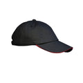 Schwarz-Rot - Side - Result Baseball Kappe mit niedrigem Profil (2 Stück-Packung)