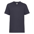 Dunkles Marineblau - Front - Fruit of the Loom Kinder T-Shirt, kurzärmlig (2 Stück-Packung)