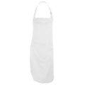 Weiß - Front - Dennys Unisex Latzschürze mit Tasche, für Erwachsene (2 Stück-Packung)