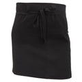 Schwarz - Front - Dennys Damen-Frauen Kurze Bistroschürze (ohne Taschen) - Küchen Arbeitskleidung (2 Stück-Packung)