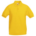 Sonnenblume - Front - Fruit of the Loom Kinder Polo Shirt, Kurzarm (2 Stück-Packung)