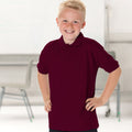 Burgunder - Back - Jerzees Schoolgear Kinder Pikee Polo Shirt (2 Stück-Packung)