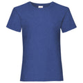 Dunkles Marineblau - Front - Fruit of the Loom Mädchen T-Shirt, kurzarm (2 Stück-Packung)