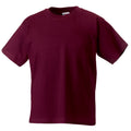 Burgunder - Front - Jerzees Schoolgear Klassisches einfärbiges T-Shirt für Kinder (2 Stück-Packung)