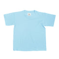 Himmelblau - Front - B&C Kinder T-Shirt, kurzarm (2 Stück-Packung)