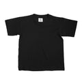 Schwarz - Front - B&C Kinder T-Shirt, kurzarm (2 Stück-Packung)