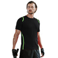Schwarz-Fluoreszenz Lime - Back - Gamegear Herren Cooltex T-Shirt