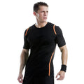 Schwarz-Fluoreszenz Orange - Back - Gamegear Herren Cooltex T-Shirt