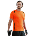 Fluoreszenz Orange-Schwarz - Back - Gamegear Herren Cooltex T-Shirt