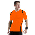 Fluoreszenz Orange-Schwarz - Side - Gamegear Herren Cooltex T-Shirt