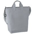 Hellgrau - Front - BagBase Shopping-Tasche - Einkaufstasche mit Schulterriemen, 15 Liter (2 Stück-Packung)