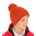 Fluoreszierendes Orange - Back - Result - "Winter Essentials" Mütze Bommel für Damen