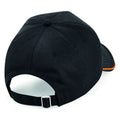 Schwarz-Orange - Back - Beechfield Unisex Authentic 5 Panel Baseballkappe Für Erwachsene