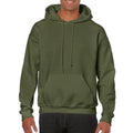 Militärgrün - Side - Gildan Heavy Blend Unisex Kapuzenpullover - Hoodie - Kapuzensweater