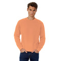 Zimtfarben - Back - B&C - Sweatshirt für Herren angesetzte Ärmel
