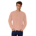 Rosa-Grau - Back - B&C - Sweatshirt für Herren angesetzte Ärmel