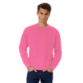 Bubblegum Rosa - Back - B&C - Sweatshirt für Herren angesetzte Ärmel