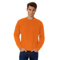 Orange - Back - B&C - Sweatshirt für Herren angesetzte Ärmel
