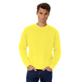 Kräftiges Gelb - Back - B&C - Sweatshirt für Herren angesetzte Ärmel