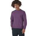 Violett meliert - Back - B&C - Sweatshirt für Herren angesetzte Ärmel