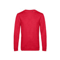 Rot meliert - Front - B&C - Sweatshirt für Herren angesetzte Ärmel