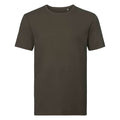 Olive - Front - Russell Herren Organik T-Shirt Kurzarm