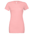 Pink - Front - Bella + Canvas Damen T-Shirt Jersey Kurzarm
