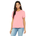 Pink - Back - Bella + Canvas Damen T-Shirt Jersey Kurzarm