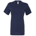 Marineblau - Front - Bella + Canvas Damen T-Shirt Jersey Kurzarm