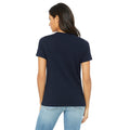 Marineblau - Side - Bella + Canvas Damen T-Shirt Jersey Kurzarm