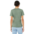 Salbei - Back - Bella + Canvas Damen T-Shirt Jersey Kurzarm