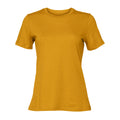 Senfgelb - Front - Bella + Canvas Damen T-Shirt Jersey Kurzarm