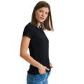Schwarz - Back - Russell - T-Shirt Schwer für Damen kurzärmlig