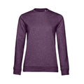Violett meliert - Front - B&C Damen Sweatshirt mit angesetztem Ärmeln