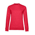 Rot meliert - Front - B&C Damen Sweatshirt mit angesetztem Ärmeln
