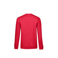Rot meliert - Back - B&C Damen Sweatshirt mit angesetztem Ärmeln