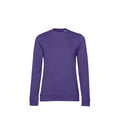 Kräftiges Violett - Front - B&C Damen Sweatshirt mit angesetztem Ärmeln