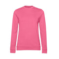 Helles Pink - Front - B&C Damen Sweatshirt mit angesetztem Ärmeln