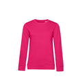 Kräftiges Magenta - Front - B&C Damen Sweatshirt, aus Bio-Baumwolle