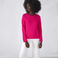 Kräftiges Magenta - Back - B&C Damen Sweatshirt, aus Bio-Baumwolle