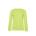 Limettengrün - Front - B&C Damen Sweatshirt, aus Bio-Baumwolle